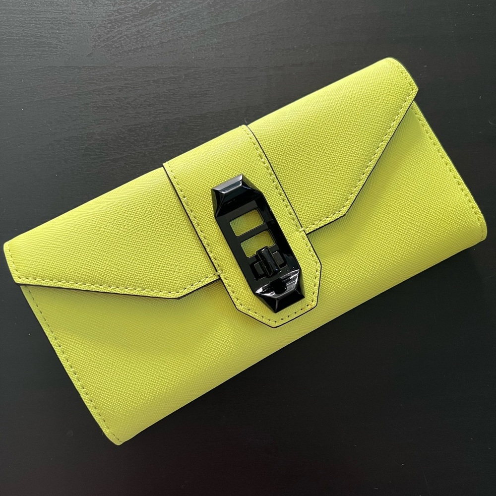 NWOT neon Rebecca minkoff long wallet